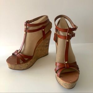 Madden Girl - Brown Strappy Cork Platform Wedges